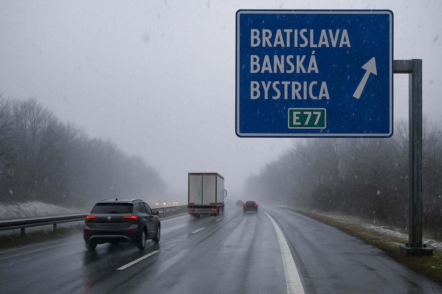 Studený front prinesie na Slovensko výdatný dážď a sneženie aj v nižších polohách