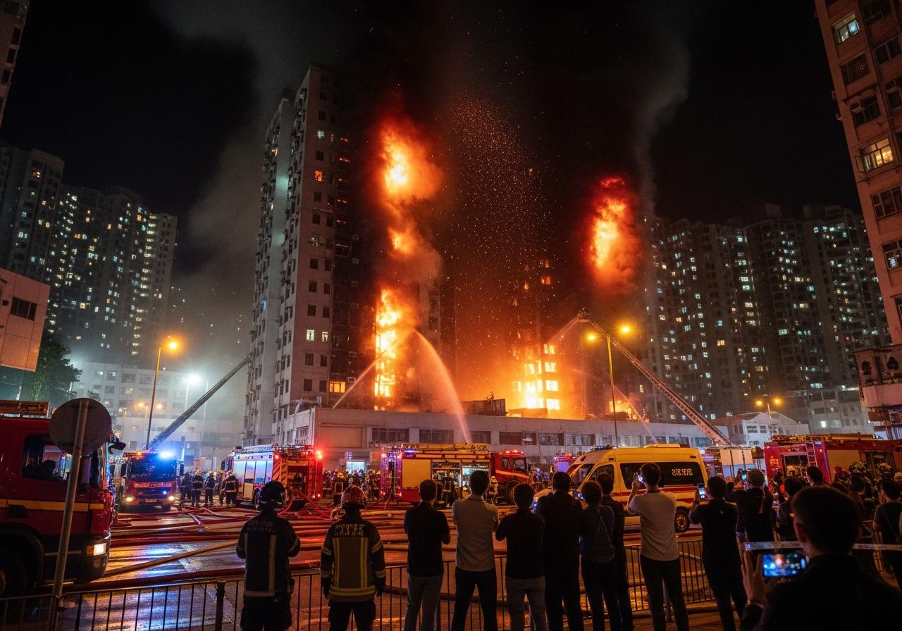 Hongkong bojuje s požiarom obytných veží. Hlásia 55 mŕtvych a stovky nezvestných