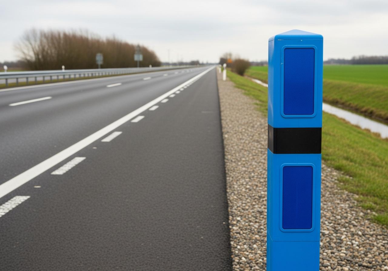 Na slovenských cestách pribúdajú modré stĺpiky: vodičom včas signalizujú úseky s námrazou