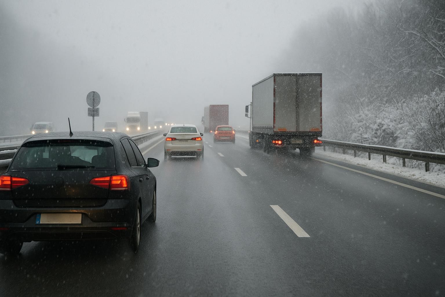 SHMÚ varuje vodičov na severe Slovenska pred snehom a vetrom, výstrahy do soboty
